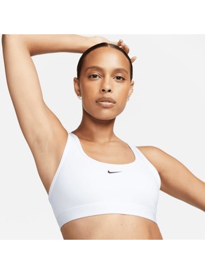 Nike Swoosh Light Support Dolgusuz Kadın Beyaz Spor Sütyeni DX6817-100