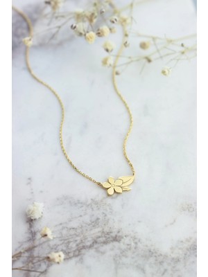 Çiçek 14 Ayar Altın Kolye