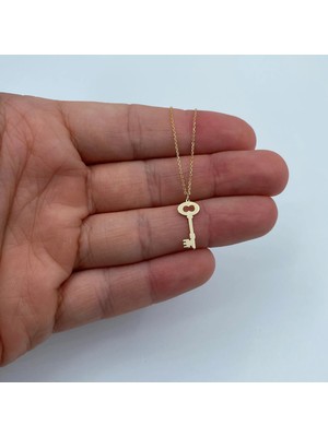 Kalbimin Anahtarı 14 Ayar Altın Kolye