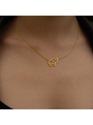 Fil 14 Ayar Altın Kolye