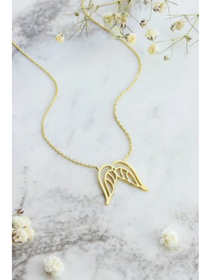 Melek Kanadı 14 Ayar Altın Kolye