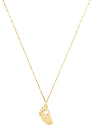 Ilk Göz Ağrım Ayak Izi 14 Ayar Altın Kolye