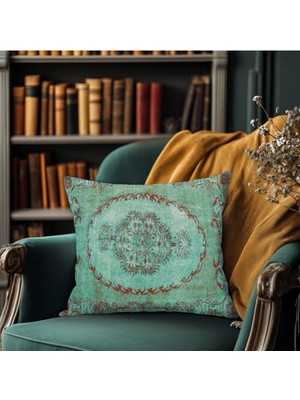 Etnik Desenli Baskı Kırlent Kılıfı