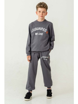 Çift Cepli Pamuklu 2 Parça Erkek Çocuk Eşofman Takımı