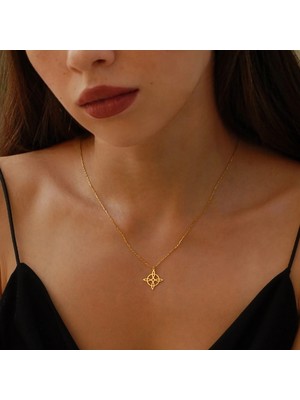 Cadı Düğümü 14 Ayar Altın Kolye