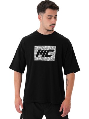 Musclecloth Tactical Heavyweight Oversize T-Shirt Siyah