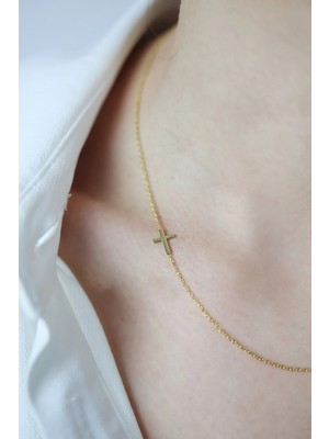 Haç 14 Ayar Altın Kolye