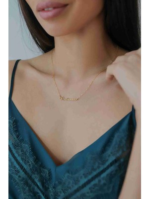 Isim Yazılı Kişiye Özel 14 Ayar Altın Kolye