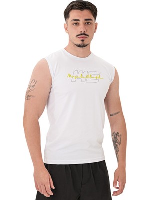Musclecloth Icon Kolsuz T-Shirt Beyaz