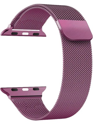 Apple Watch 10 9 8 7 6 Se Ultra Uyumlu 42 44 45 46 49MM Milano Metal Hasır Mıknatıslı Kordon Paslanmaz Çelik