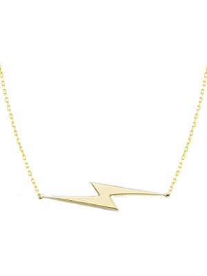 Şimşek 14 Ayar Altın Kolye