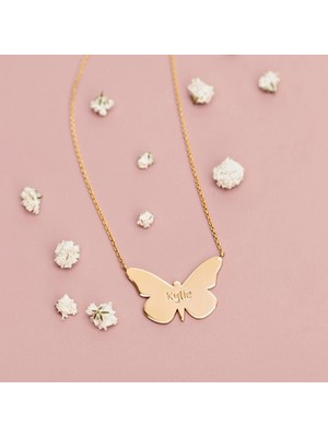 Kelebek 14 Ayar Altın Kolye