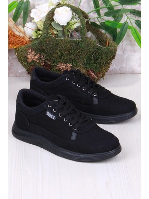 Fort Dakırs 2038 Siyah Hafif Rahat Keten Sneaker Erkek Ayakkabı