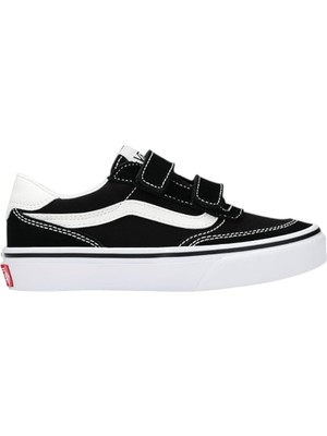 Vans Brooklyn Ls V Genç Unisex Siyah-Beyaz Spor Ayakkabı VN000DBRBA21 Düz Tabanlı Majority Leather Malzeme