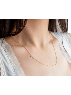 Haç 14 Ayar Altın Kolye