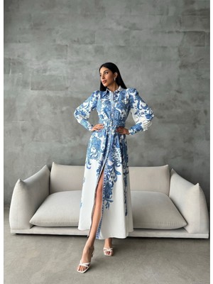 Atlas Kumaş Elbise (Kemer Dahildir)