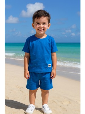 Armalı Basic Kız Erkek Çocuk Yazlık Şortlu Takım