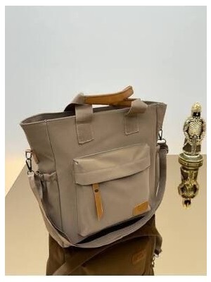 Best Brand Çok Bölmeli Saten Cepli Su Geçirmez Kumaş Kolon Askılı Kadın Omuz Çantası