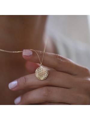 Yaşam Ağacı 14 Ayar Altın Kolye