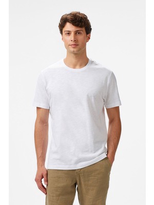 Erkek Regular Fit T-Shirt - Beyaz