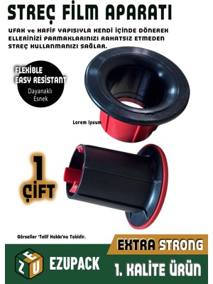 Streç Matik 1 Çift Palet Streç Film Naylon Sarma El Aparatı Plastik