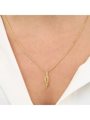 Melek Kanadı 14 Ayar Altın Kolye