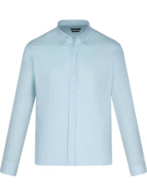 Mavi Comfort Fit 100% Pamuk Düğmeli Yaka Uzun Kollu Casual Gömlek