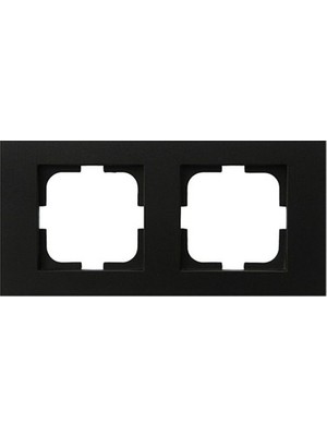 Ovivo Grano Metalik Siyah Ikili Çerçeve