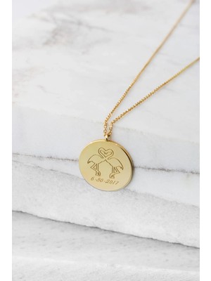 Flamingo Çift 14 Ayar Altın Kolye