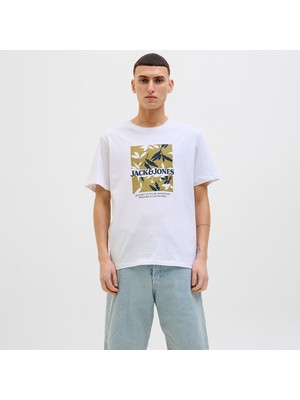 Jack & Jones Jack&jones Star Erkek Beyaz Yuvarlak Yaka Tişört