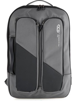 Ççs 51392 Laptop Bölmeli Sırt Çantası – Çok Gözlü, Suya Dayanıklı, Günlük Kullanıma Uygun - Gri