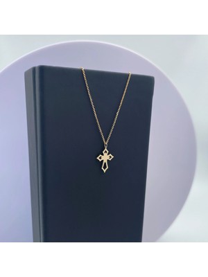 Haç 14 Ayar Altın Kolye