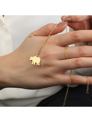 Kutup Ayısı 14 Ayar Altın Kolye