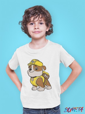 Bumeta Güçlü Patiler Rubble Paw Patrol Çocuk Tişört T-Shirt
