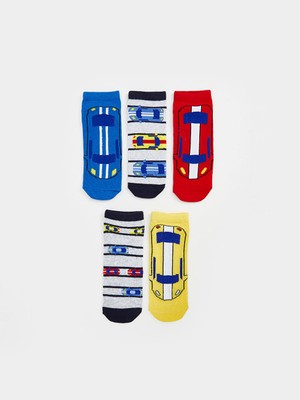 Lc Waikiki Yeni Sezon Desenli Erkek Cocuk Patik Corap 5'li - S5J990Z4