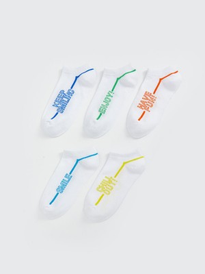 Lc Waikiki Yeni Sezon Desenli Erkek Cocuk Patik Corap 5'li - S5ET34Z4