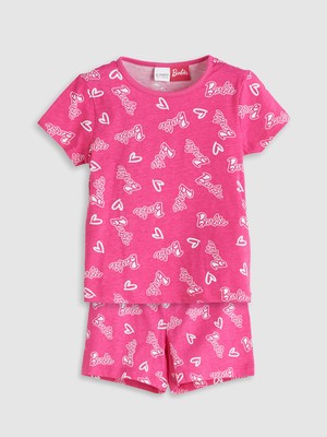 Lc Waikiki Yeni Sezon Barbie Baskili Kiz Cocuk Sortlu Pijama Takim - S5I635Z1
