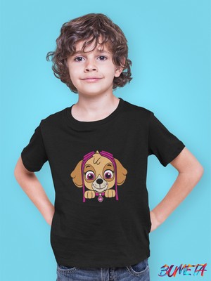 Bumeta Pembe Patiler Görevde Paw Patrol Çocuk Tişört T-Shirt