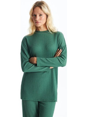 Dik Yaka Dokulu Kadın Tunik  (S4)