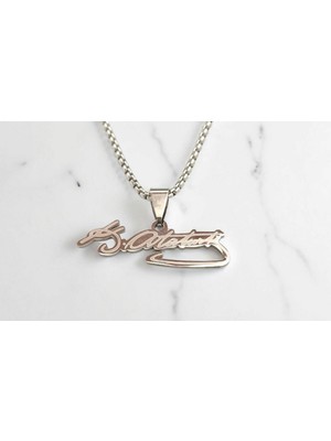 Mustafa Kemal Atatürk Imzalı Çelik Kolye Ucu