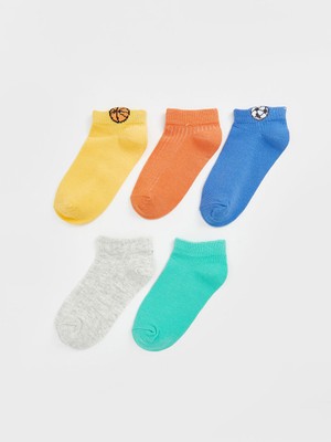 Lc Waikiki Yeni Sezon Baskili Erkek Bebek Patik Corap 5'li - S55288Z1