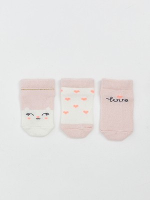 Lc Waikiki Yeni Sezon Baskili Kiz Bebek Patik Corap 3'lu - S54141Z1