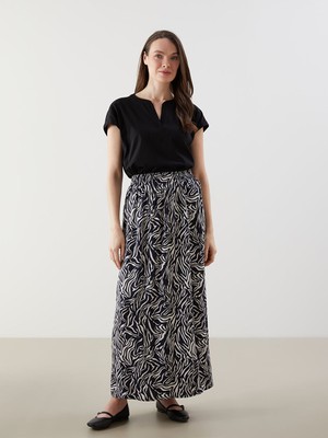 Lc Waikiki Yeni Sezon Beli Lastikli Desenli Kadin Etek - S5GH72Z8