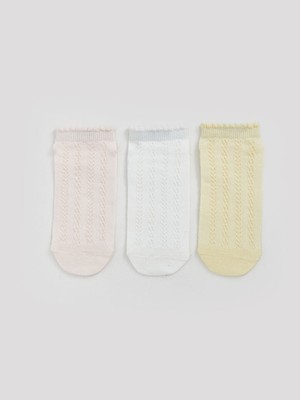 Lc Waikiki Yeni Sezon Basic Kiz Bebek Patik Corap 3'lu - S5EK35Z1