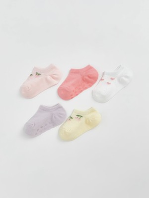 Lc Waikiki Yeni Sezon Baskili Kiz Bebek Patik Corap 5'li - S5EJ14Z1