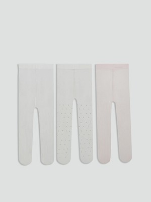 Lc Waikiki Yeni Sezon Basic Kiz Bebek Kulotlu Corap 3'lu - S55292Z1