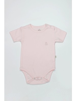 Bistyle Organik Natural Basic Style Yarım Kol Body BS17103 Pembe