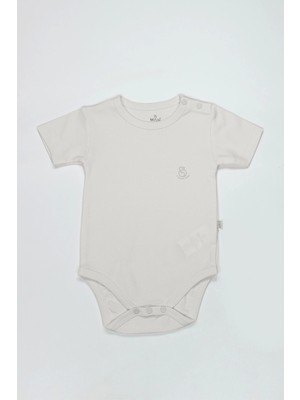 Bistyle Organik Natural Basic Style Yarım Kol Body BS17103 Ekru
