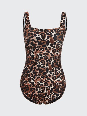 Lc Waikiki Yeni Sezon Leopar Desenli Cikarilabilir Pedli Kadin Mayo - S5GO32Z8