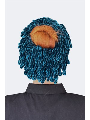 Turkuaz Kadife Topuz Tokası Dolgun Lastikli Tesettür Kadın Aksesuar Toka